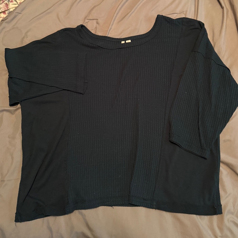 Chic Forest Green Long Sleeve Top
